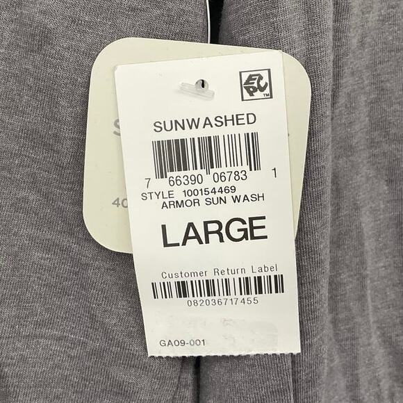 SUN & STONE NWT Men's Sunwashed Long Sleeve Plain T Shirt Gray Crewneck Large - Picture 4 of 5